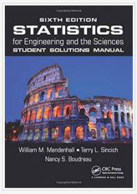 دانلود حل المسائل کتاب آمار برای مهندسی و علوم ویلیام مندنهال William Mendenhall